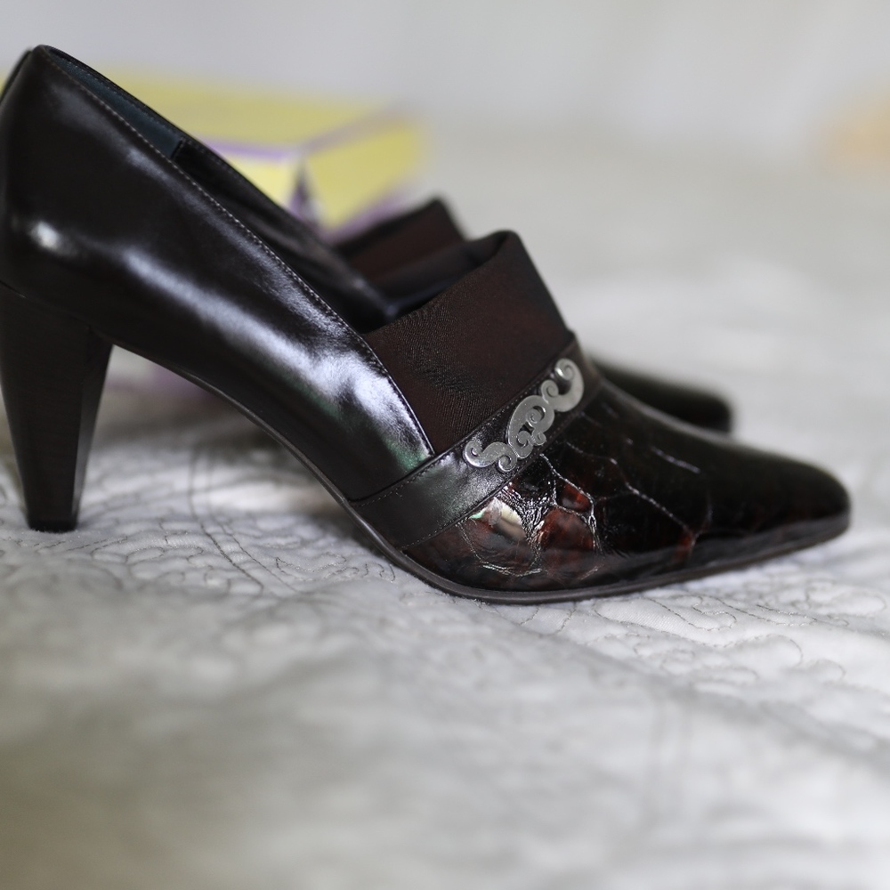 Brighton Rhiana Bronze Turtle Patent Luxe Lthr 10